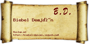 Biebel Demjén névjegykártya